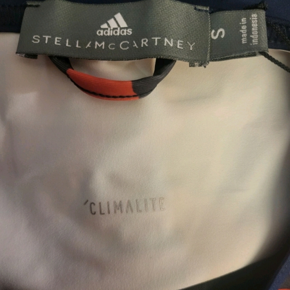 Adidas by Stella McCartney‎ Zebra Print Front Zip CLIMALITE Active-Wear Top Sz S - Picture 8 of 9